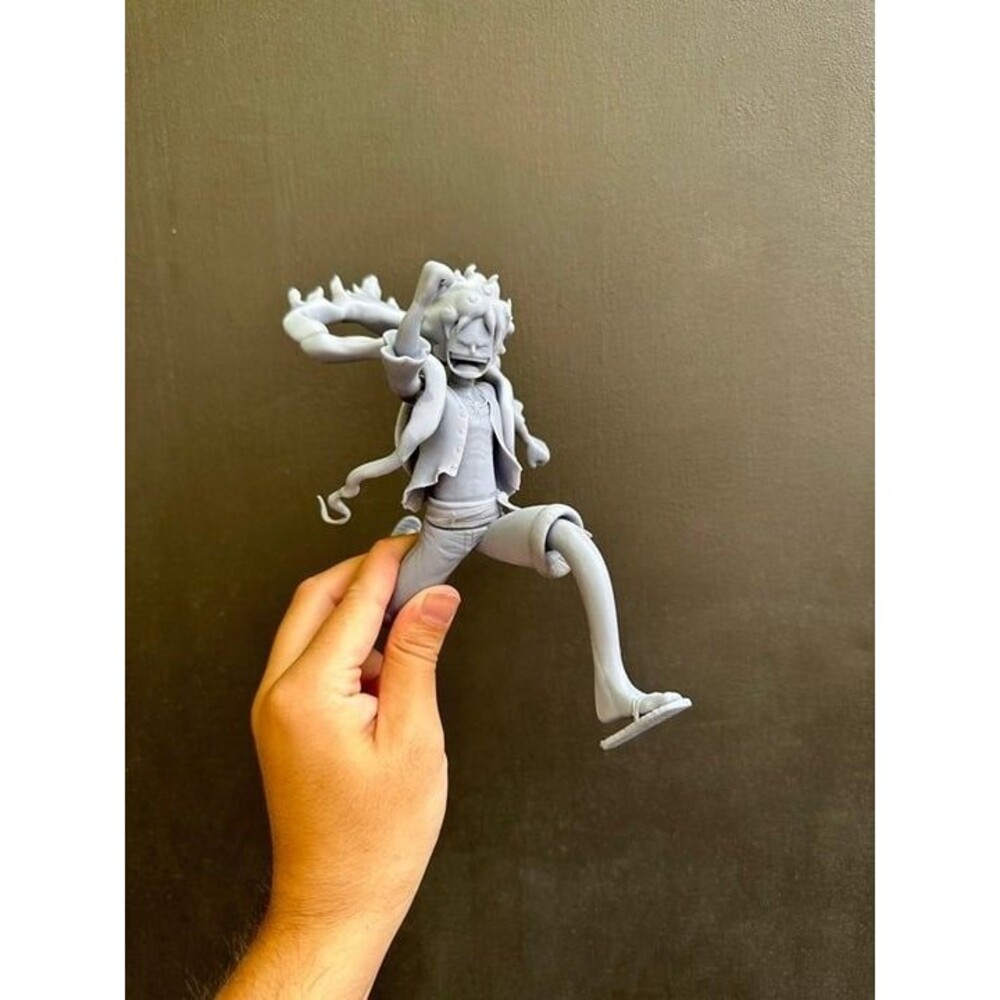 Gear 5 Luffy - One piece with Stand - Primed and Ready for Paint!